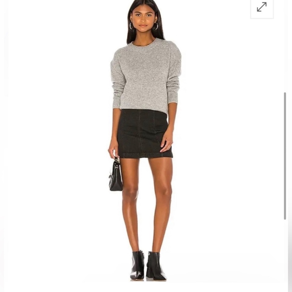 Free People Modern Femme Denim Washed Black Skirt, Size 6 - Picture 3 of 9